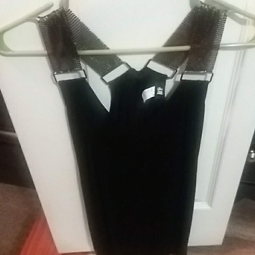 Black sparkling top